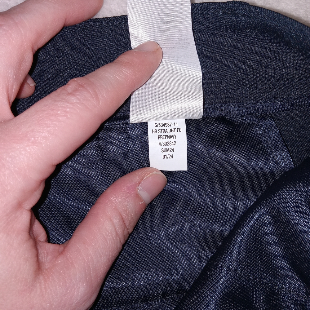 NWT Banana Republic Sculpted Stretch High Rise Straight Pants Sz 6 Prep Navy $90 - Picture 11 of 15